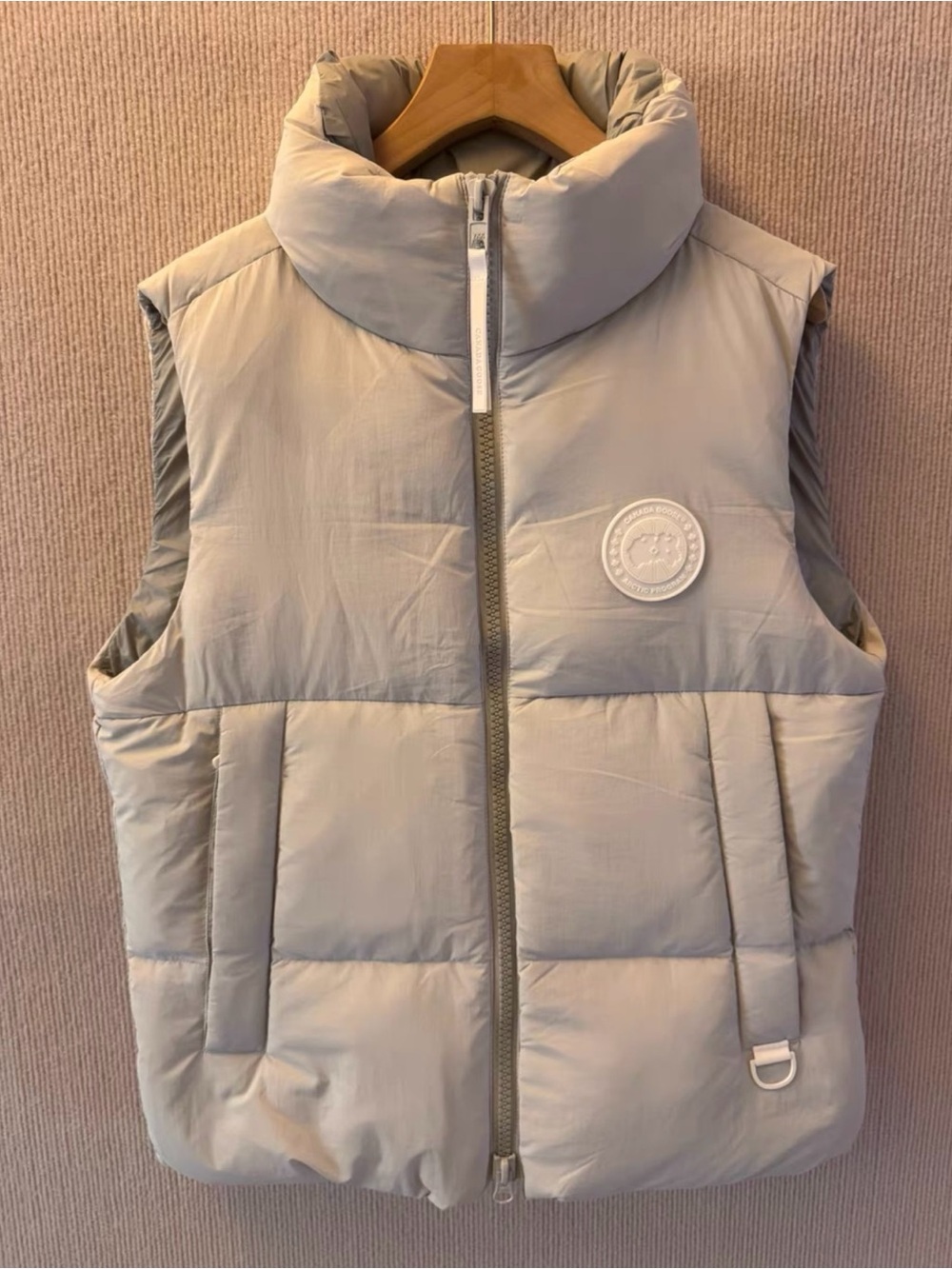 Madam Quilted Puffer Vest in Light Gray - Sleeveless Warmth
